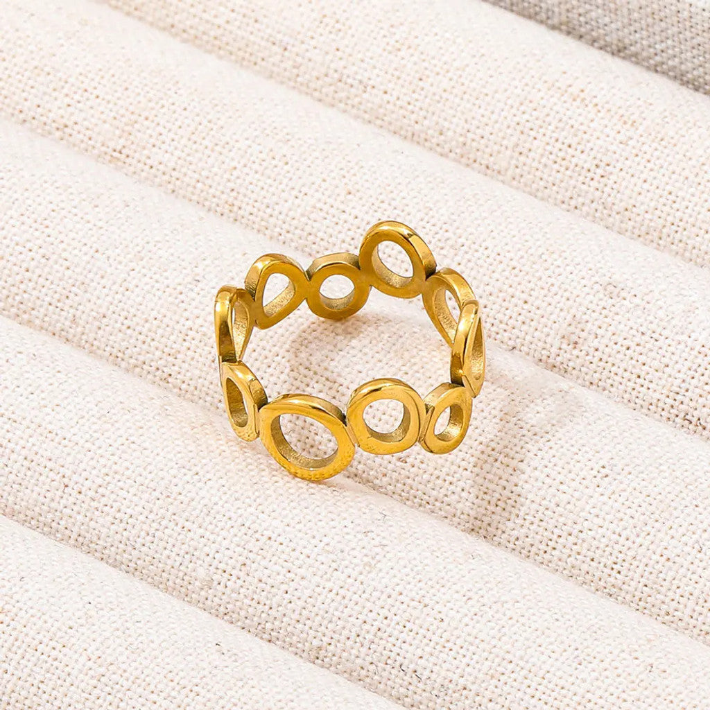 muun studios Maria Cirkel Ring- 18K Guldbelagt Ring