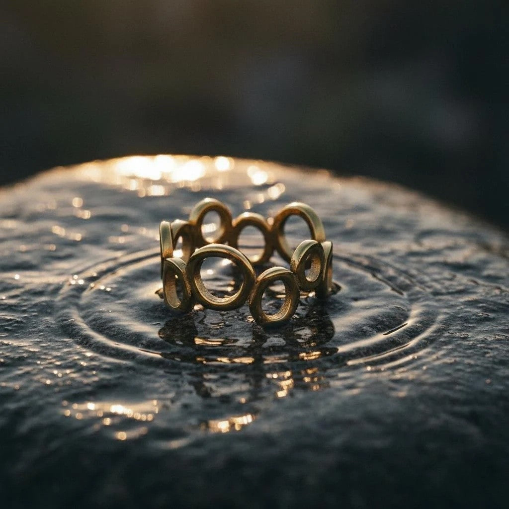 muun studios Maria Cirkel Ring- 18K Guldbelagt Ring