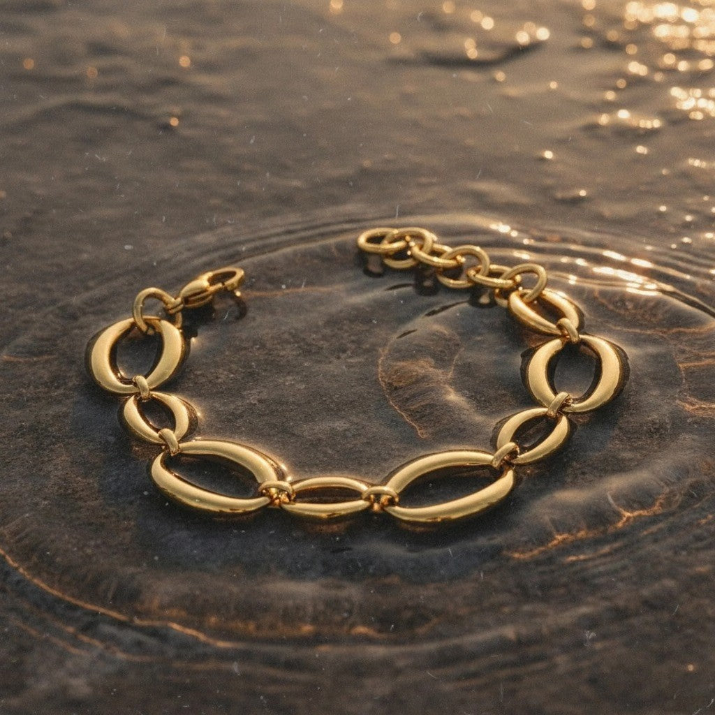 muun studios Riona Link Armbånd - 18K Guldbelagt Bracelet
