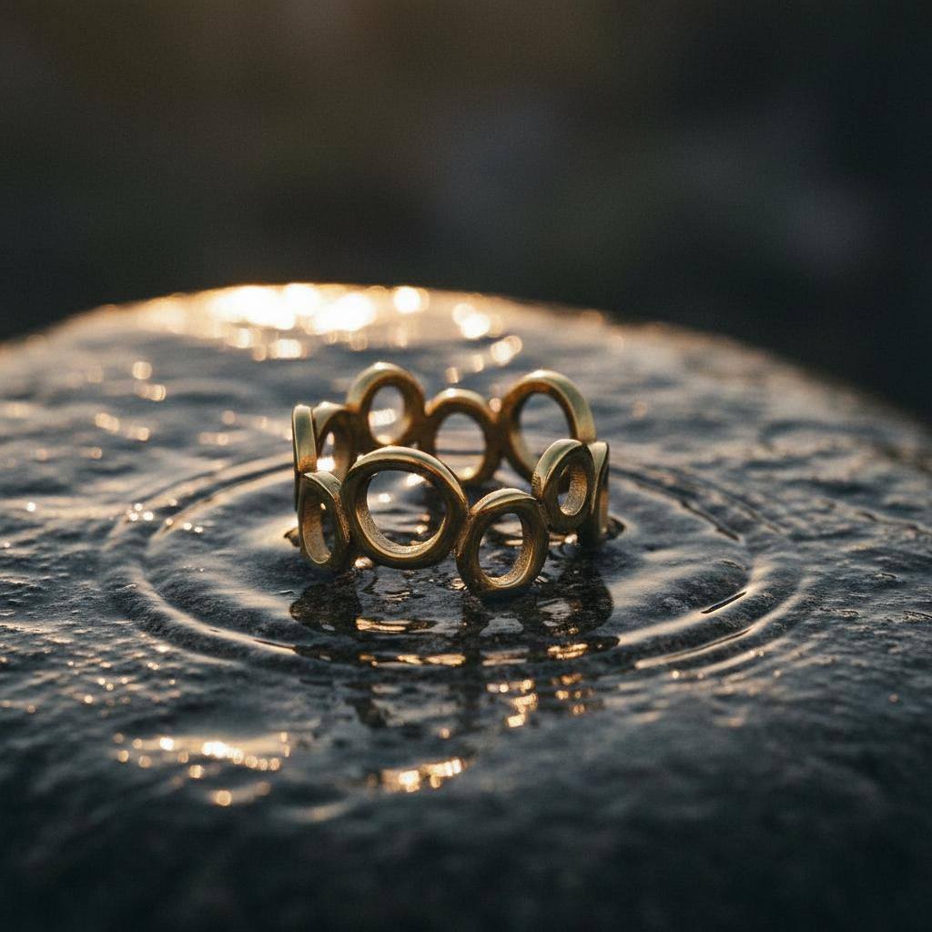 Maria Cirkel Ring- 18K Guldbelagt