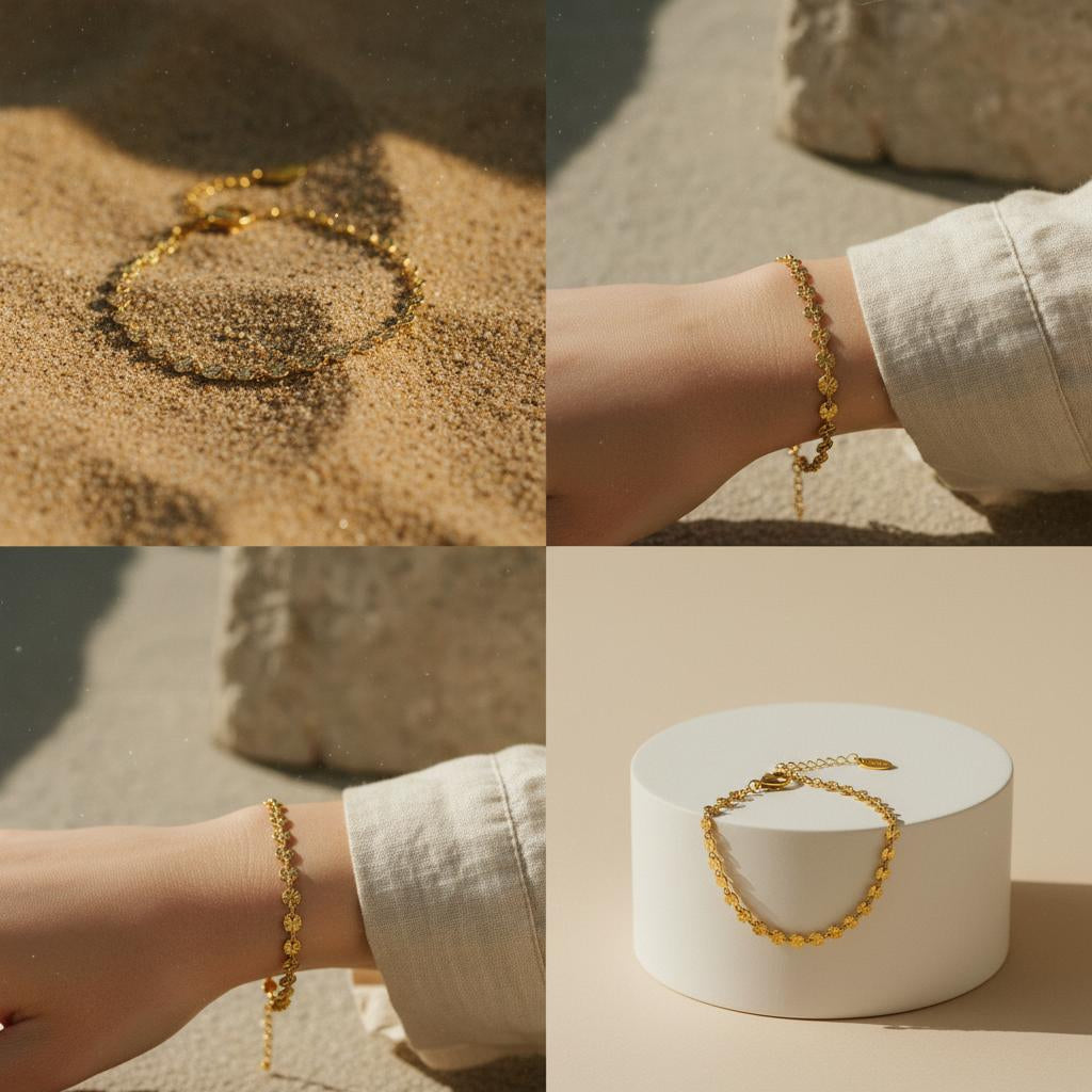 Burst Dot Armbånd - 18K Guldbelagt