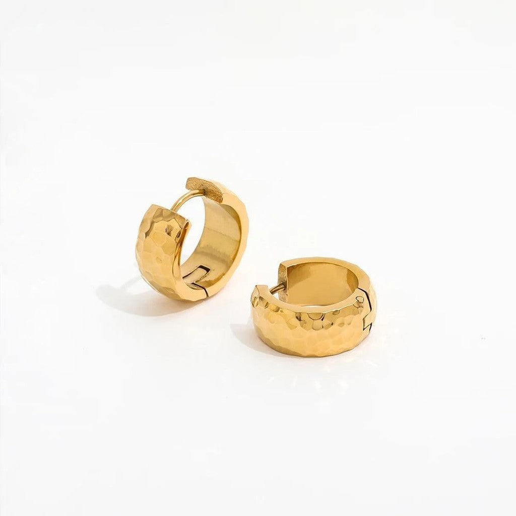 muun studios Amelia Hammrede Øreringe - 18K Guldbelagt Earring 18K Gold Plated