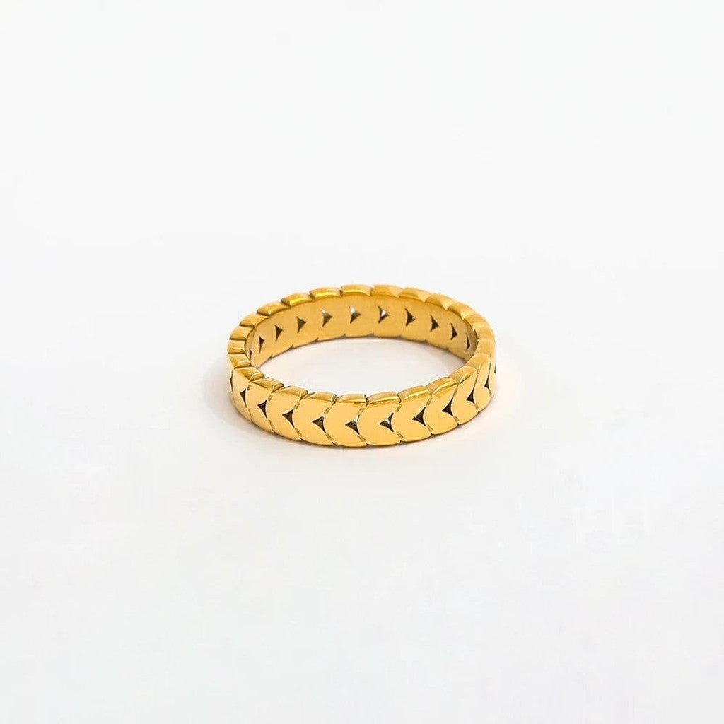 muun studios Anna Curb Snake Ring - 18K Guldbelagt Ring 18K Gold Plated