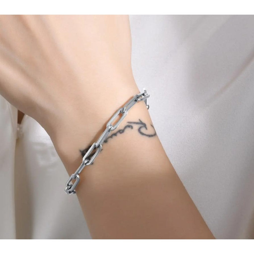 muun studios Ari ZirkonPaperclip Armbånd - Rustfrit Stål Bracelet Stainless Steel