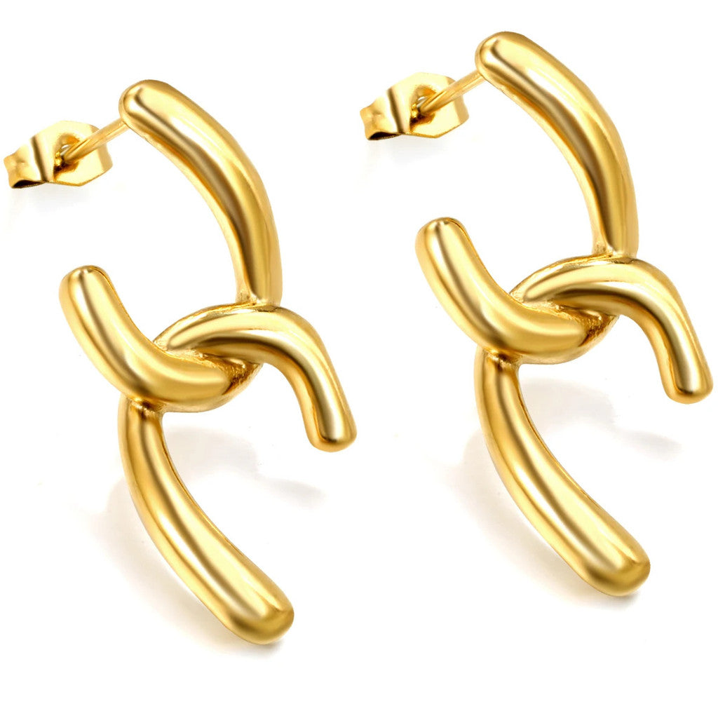 muun studios Asta 2 Twisted Earrings - 18K Gold Plated 