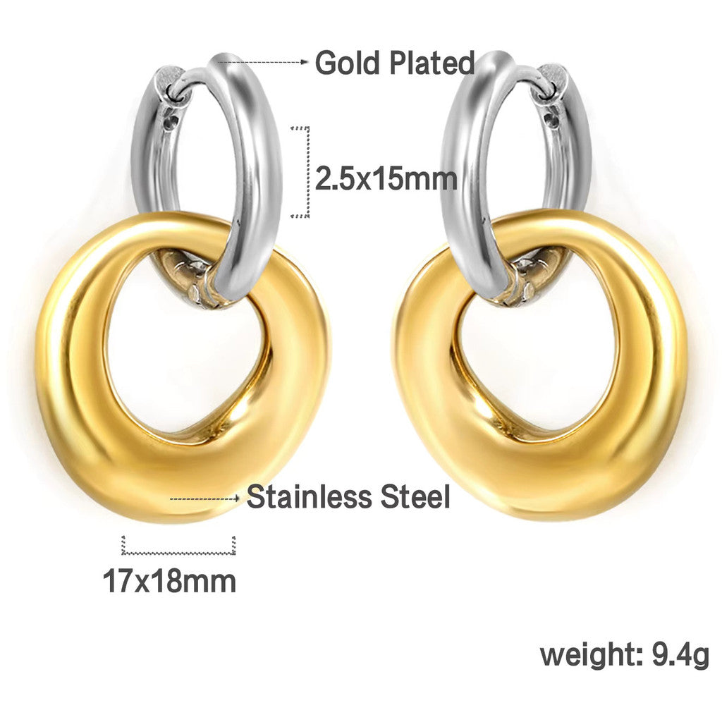 muun studios Asta 2 Twisted Earrings - 18K Gold Plated Earring
