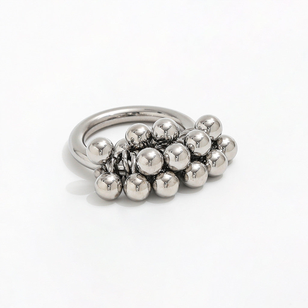 muun studios Bead Cluster Ring - Stainless Steel Ring