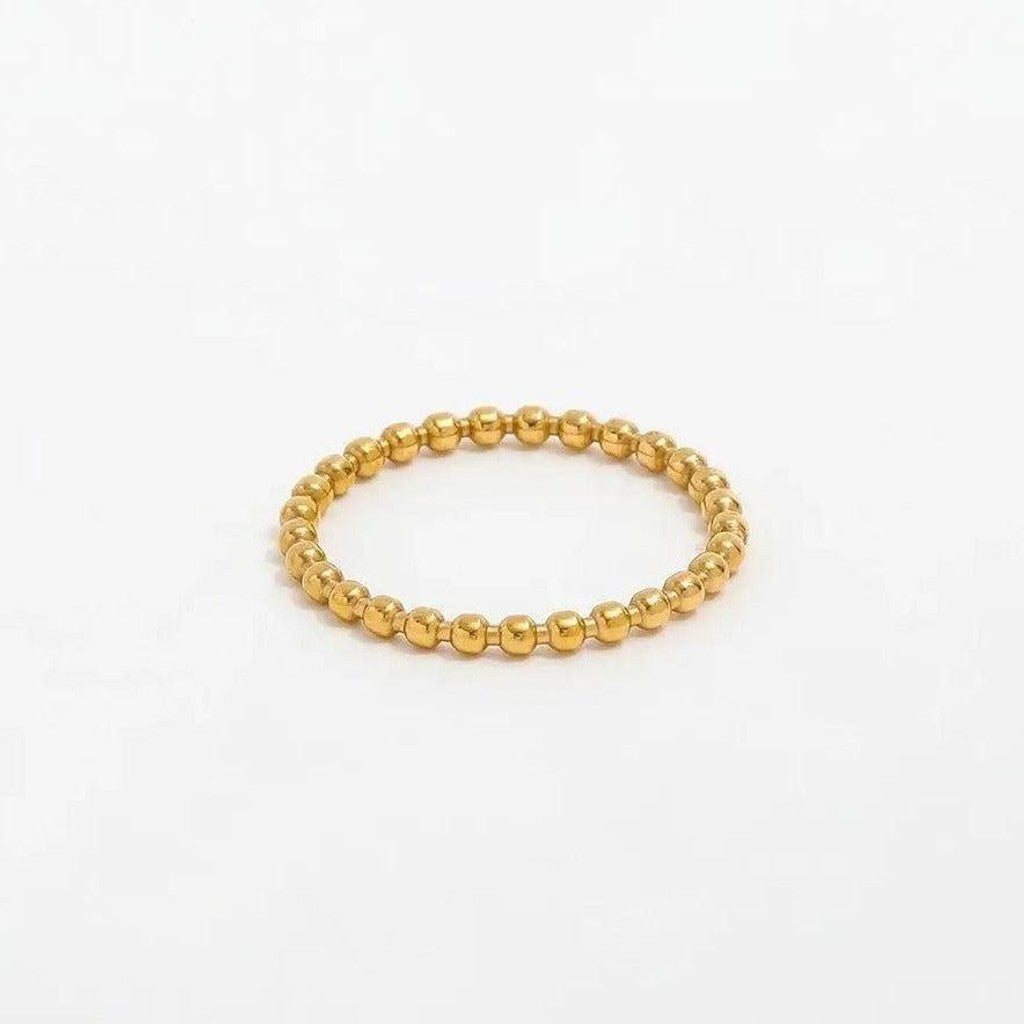 muun studios Bead Ring - Lille - 18K Guldbelagt Ring 18K Gold Plated