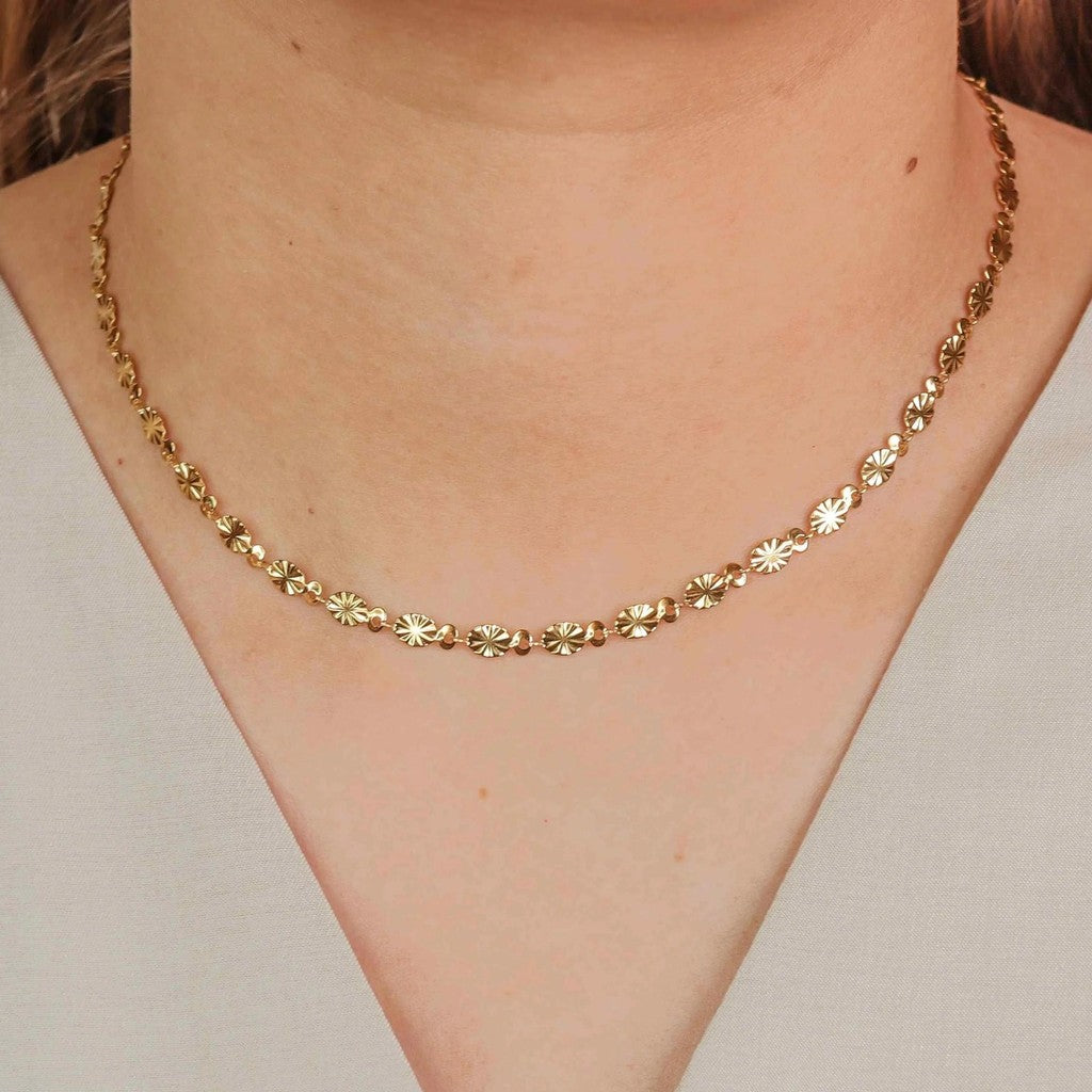 muun studios Burst Dot Halskæde - 18K Guldbelagt Necklace 18K Gold Plated