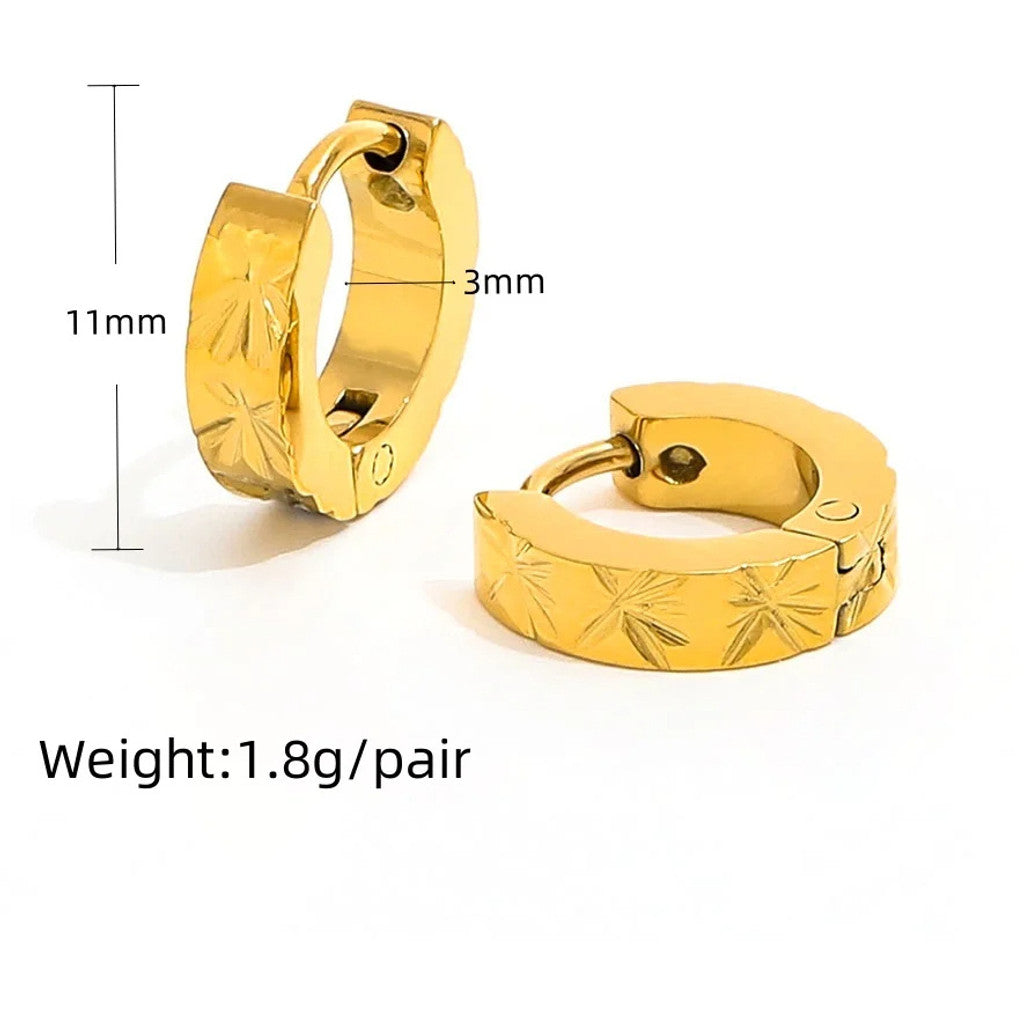 muun studios Burst Dot Ørering - Lille - 18K Guldbelagt Earring