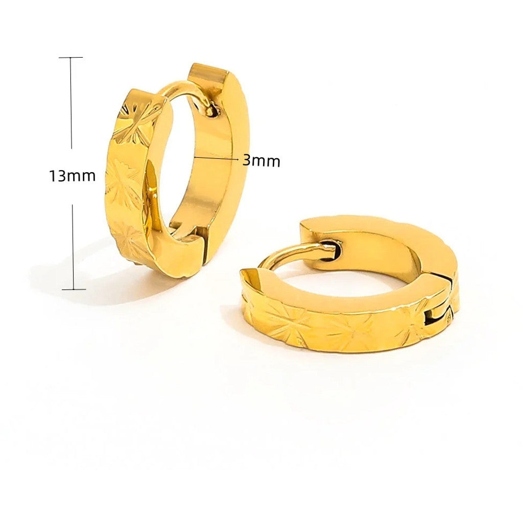 muun studios Burst Dot Ørering - Stor - 18K Guldbelagt Earring