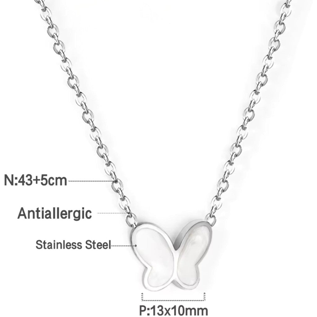 muun studios Butterfly Necklace - Stainless Steel Necklace