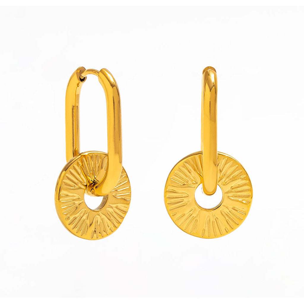 muun studios Coin Earring 18k Gold Plated Earring