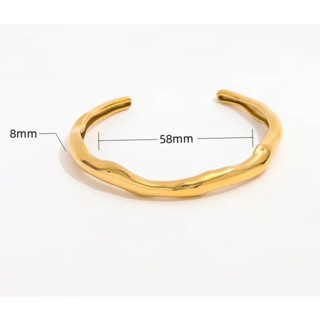 muun studios Dream Cuff Armbånd - Stor - 18K Guldbelagt Bracelet