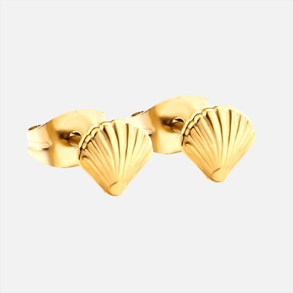 muun studios Eashell stud earring - 18K gold-plated 