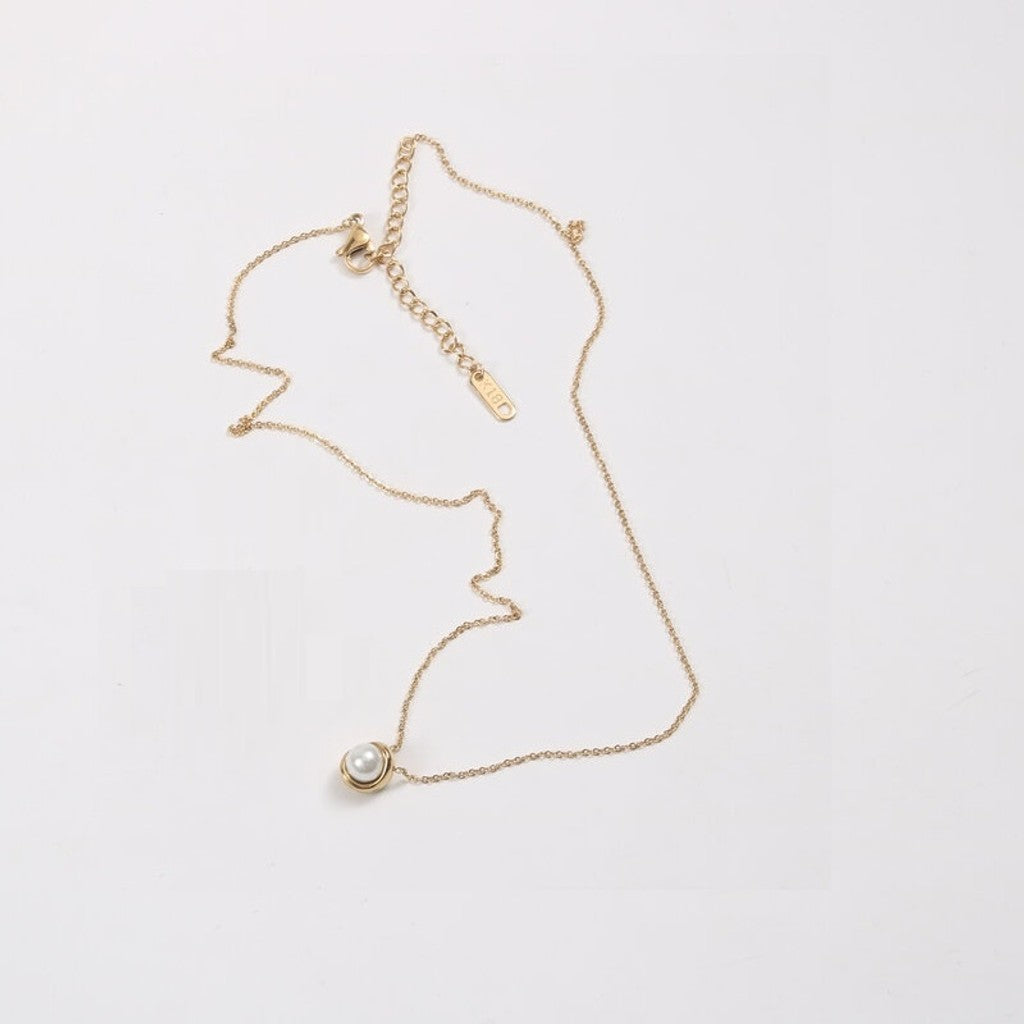 muun studios Emmie Pearl Necklace – 18K Gold Plated Necklace 18K Gold Plated