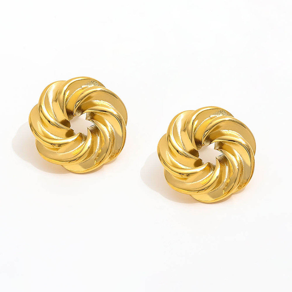 muun studios Emmy Spiral Øreringe - 18K Guldbelagte Earring 18K Gold Plated