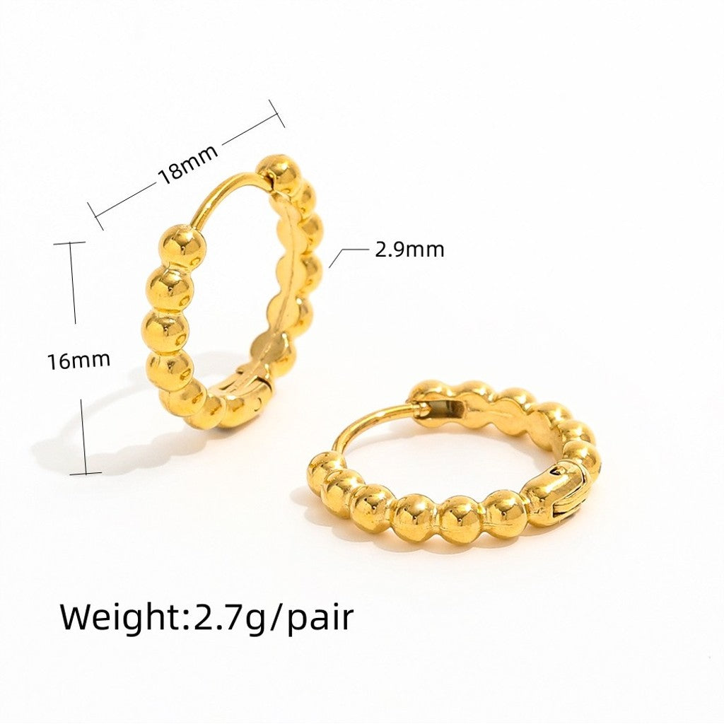 muun studios Bead Earrings - 18K Gold Plated 