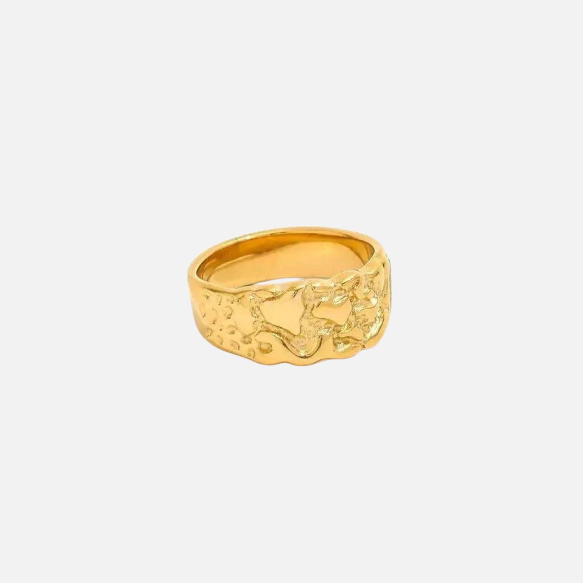 Fia Tekstureret Ring - 18K Guldbelagt
