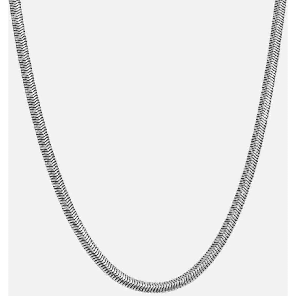 muun studios Iris Herringbone Necklace - Stainless Steel Necklace Stainless Steel