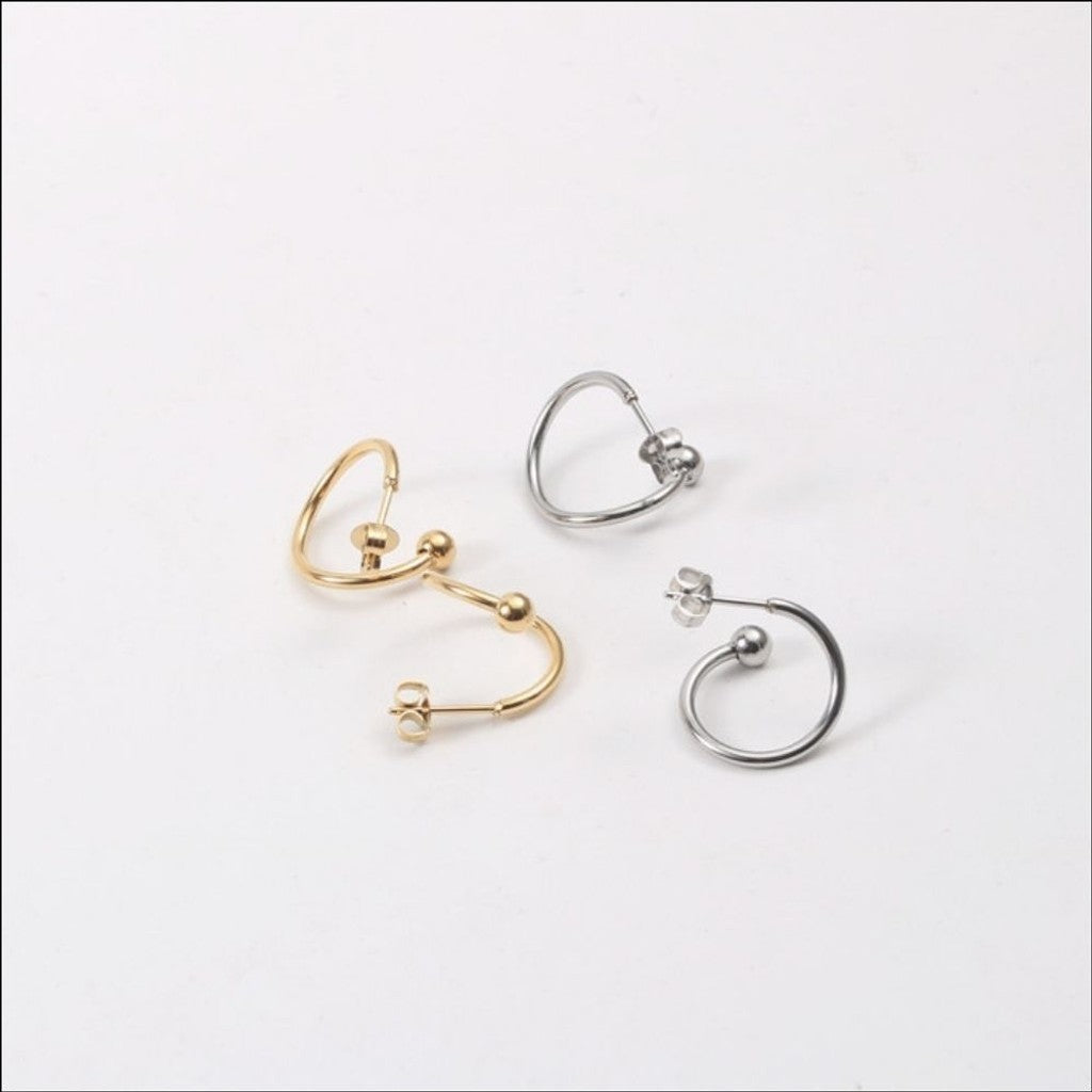 muun studios Iva - Swirl twist earrings - 18K Gold Plated Earring