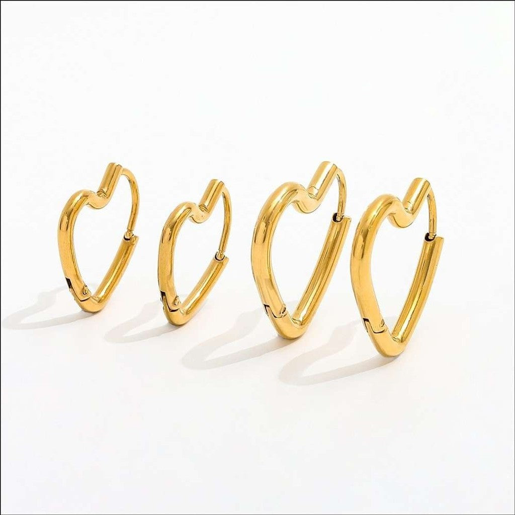 muun studios Jane Heart Earrings Small - 18K Gold Plated Earring