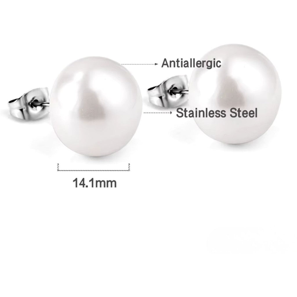 muun studios Lara Pearl Earrings - 18K Stainless Steel Earring