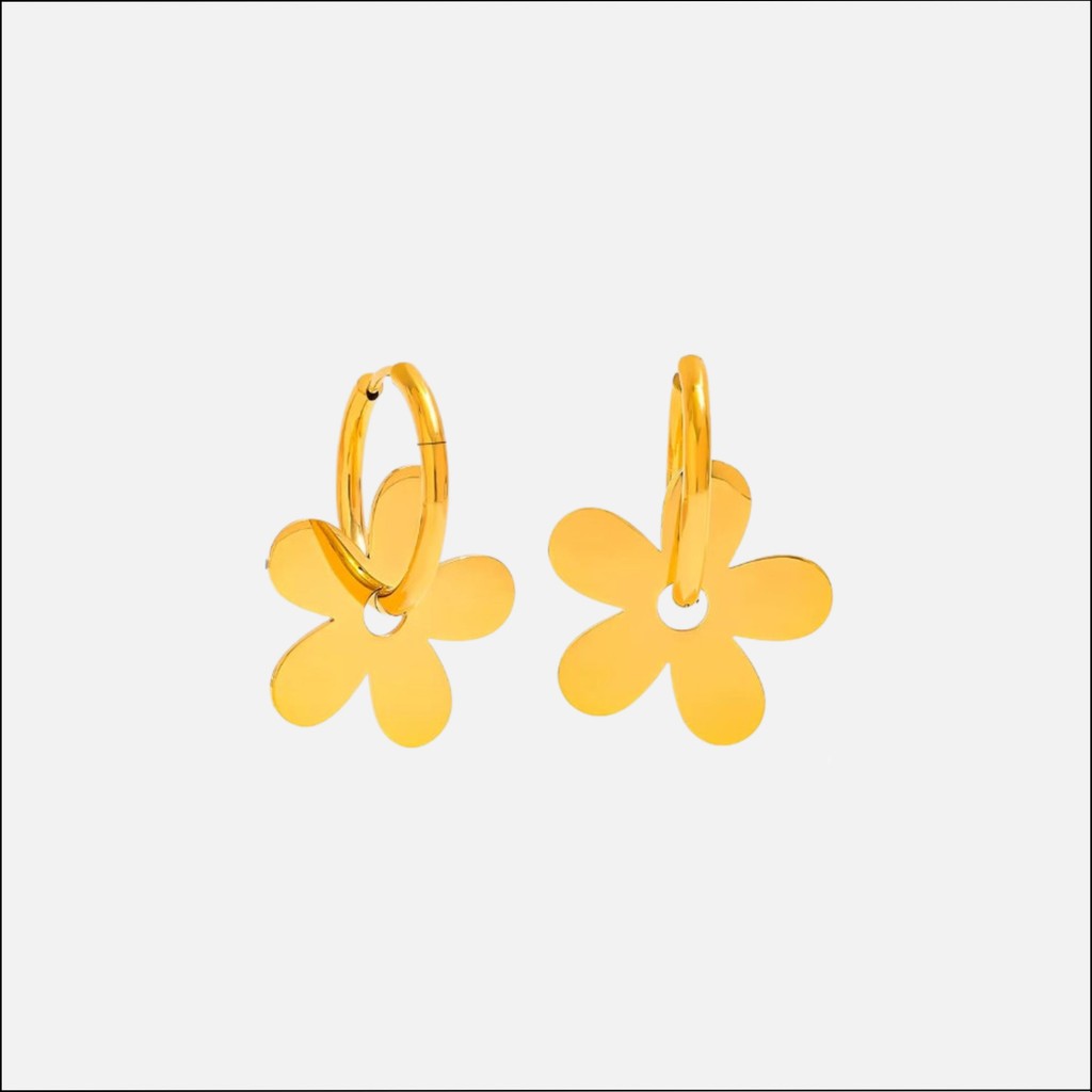 muun studios Lily Blomster Ørering - 18K Guldbelagt Earring