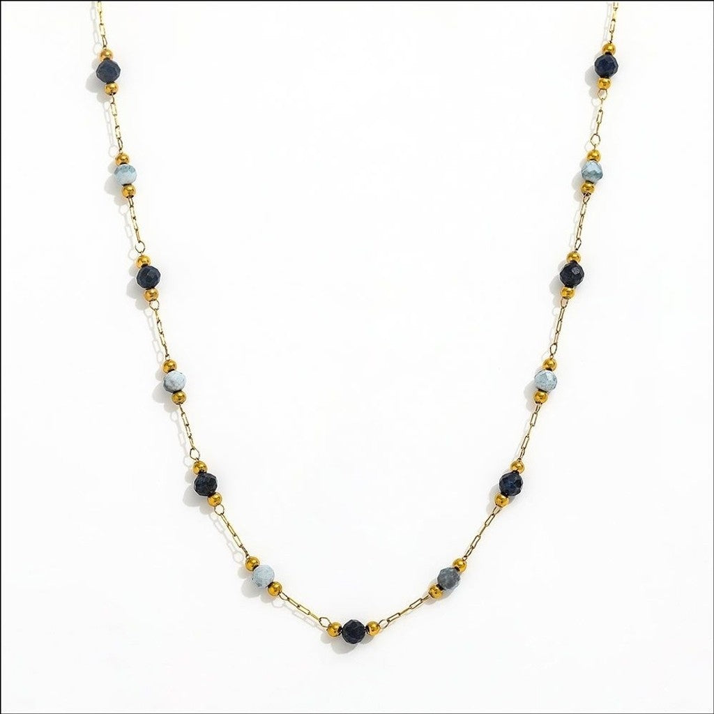 muun studios Liva - Black and white pearls Necklace 18K Gold Plated