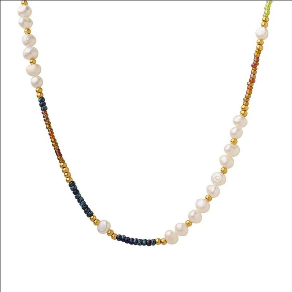 muun studios Liva 2 - pearls multi Necklace 18K Gold Plated