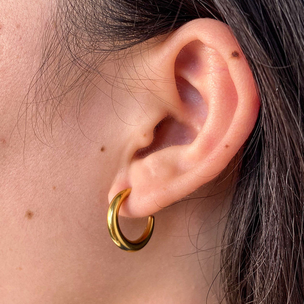 muun studios Lura Hoop Øreringe - 18K Guldbelagt Earring