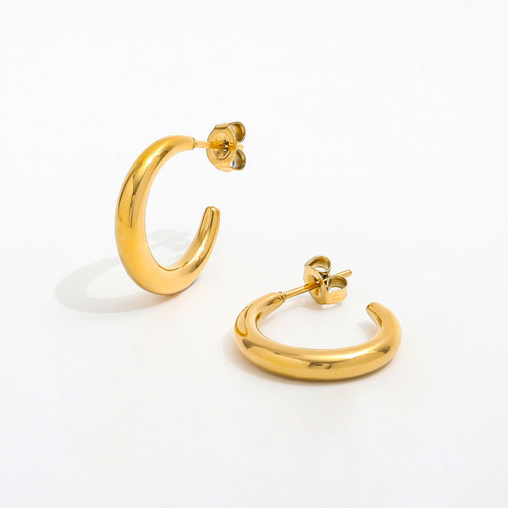 muun studios Lura Hoop Øreringe - 18K Guldbelagt Earring 18K Gold Plated