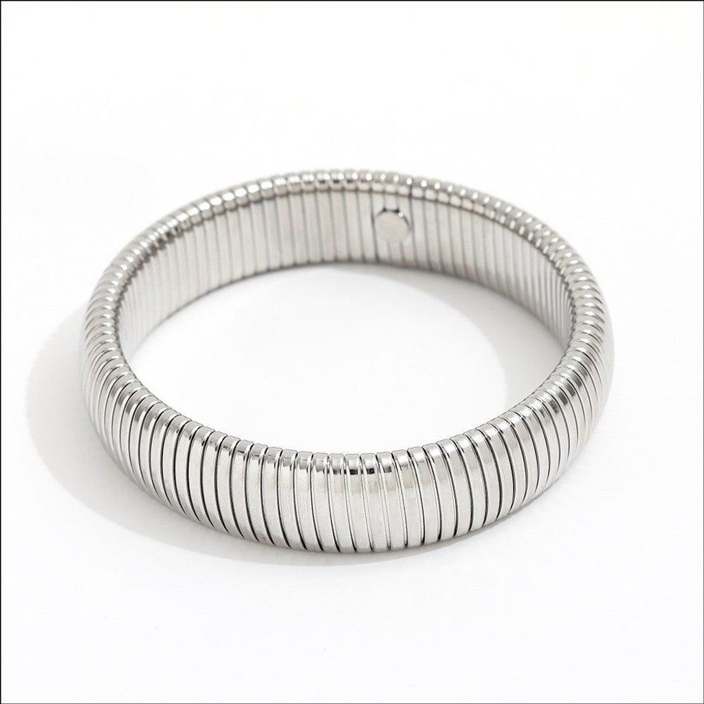 muun studios Mila - Ribbon twist - stainless Bracelet Stainless Steel
