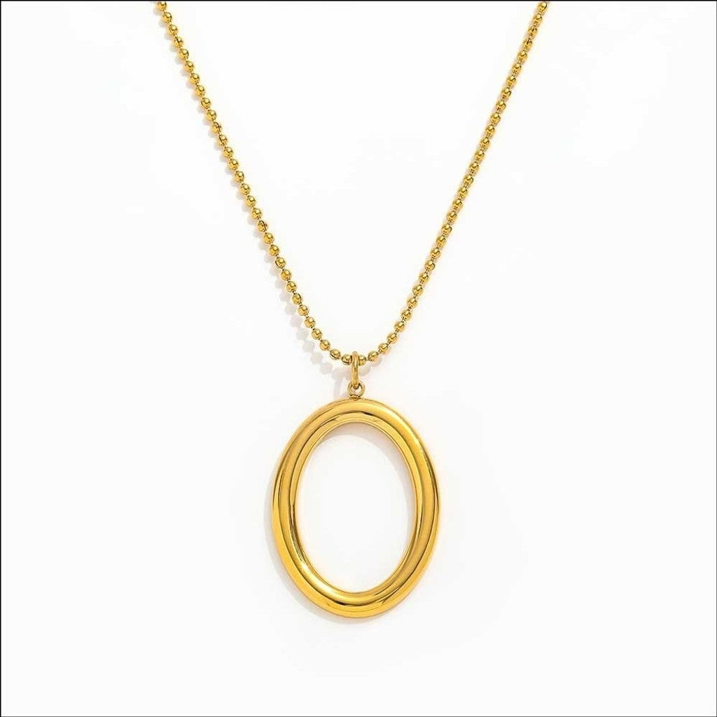 muun studios Mira - Oval pendant - 18K Gold Plated Necklace 18K Gold Plated