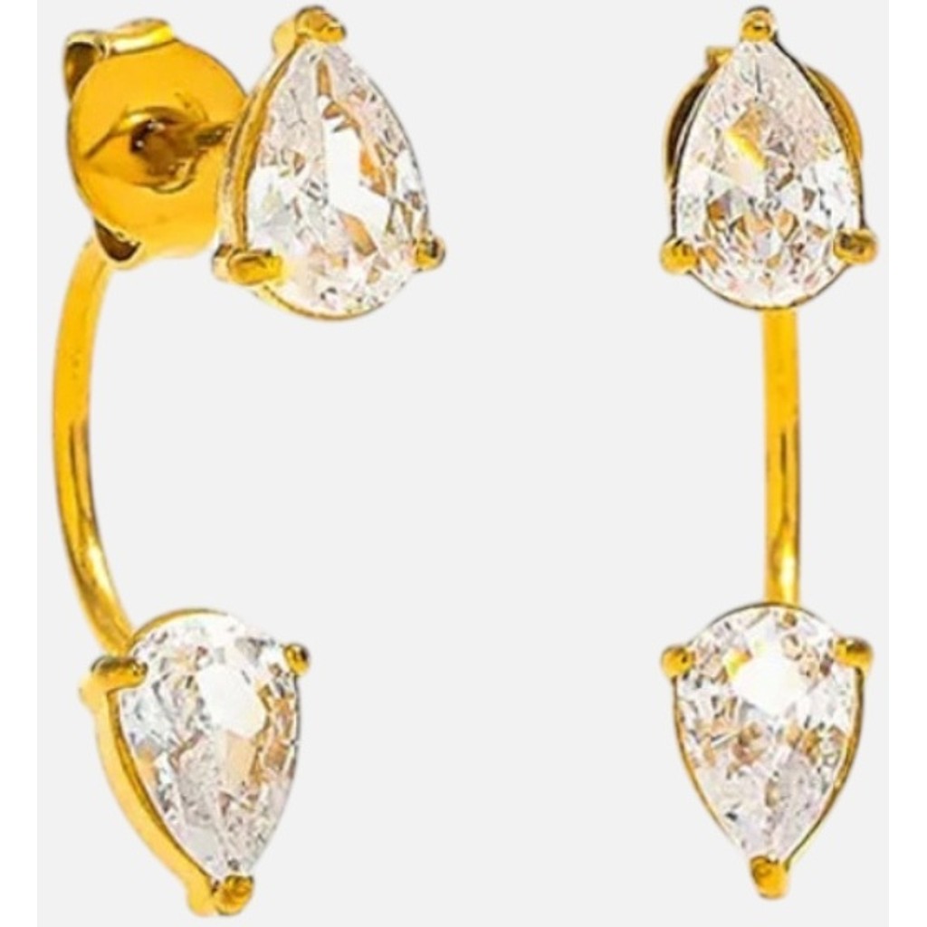 muun studios Molly Zirkon Øreringe - Stor - 18K Guldbelagt Earring