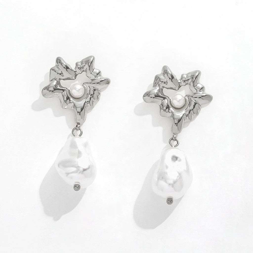 muun studios Rillo Perle Øreringe - Rustfrit Stål Earring Stainless Steel