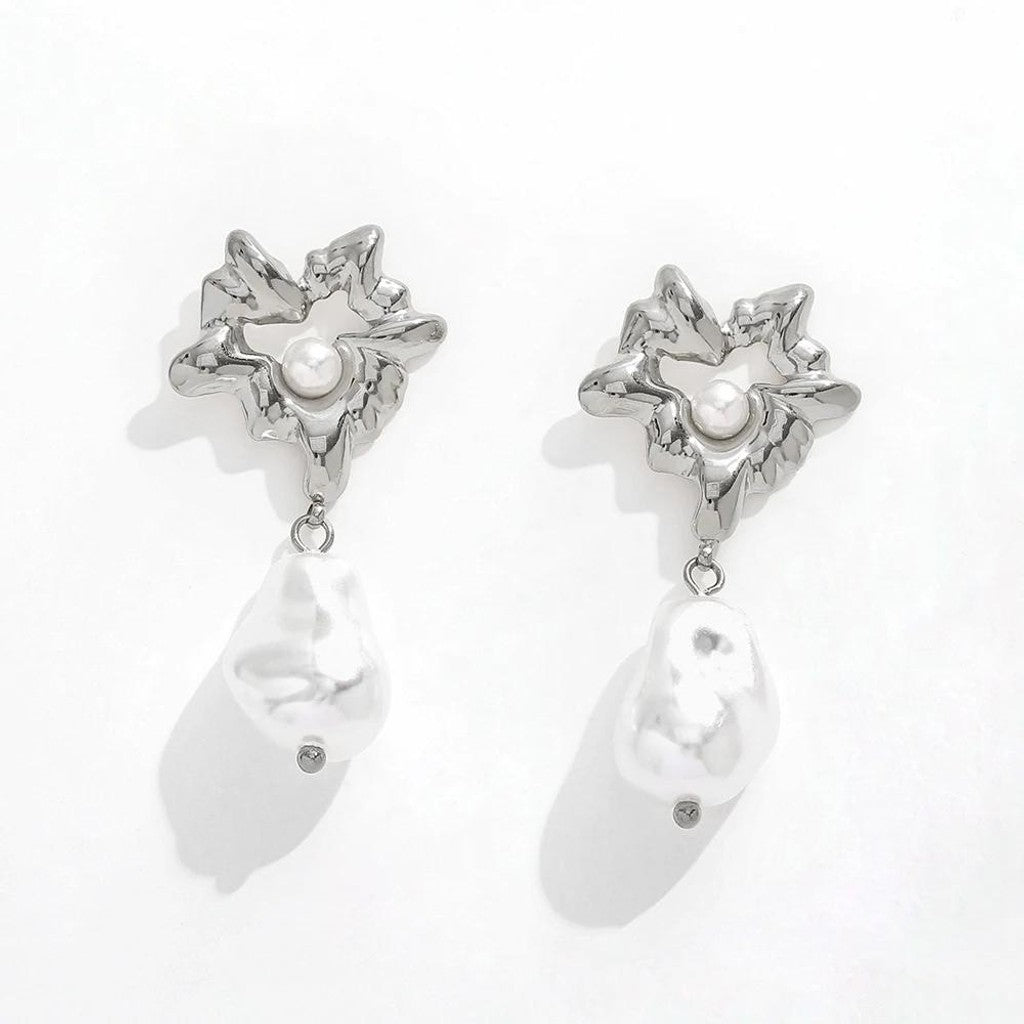 muun studios Rillo Perle Øreringe - Rustfrit Stål Earring Stainless Steel