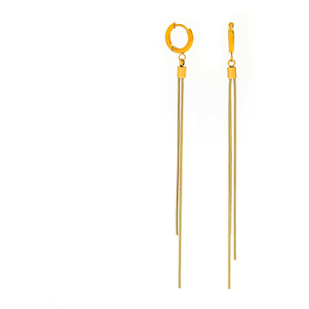 muun studios Snake Chain Drop 18k Earring