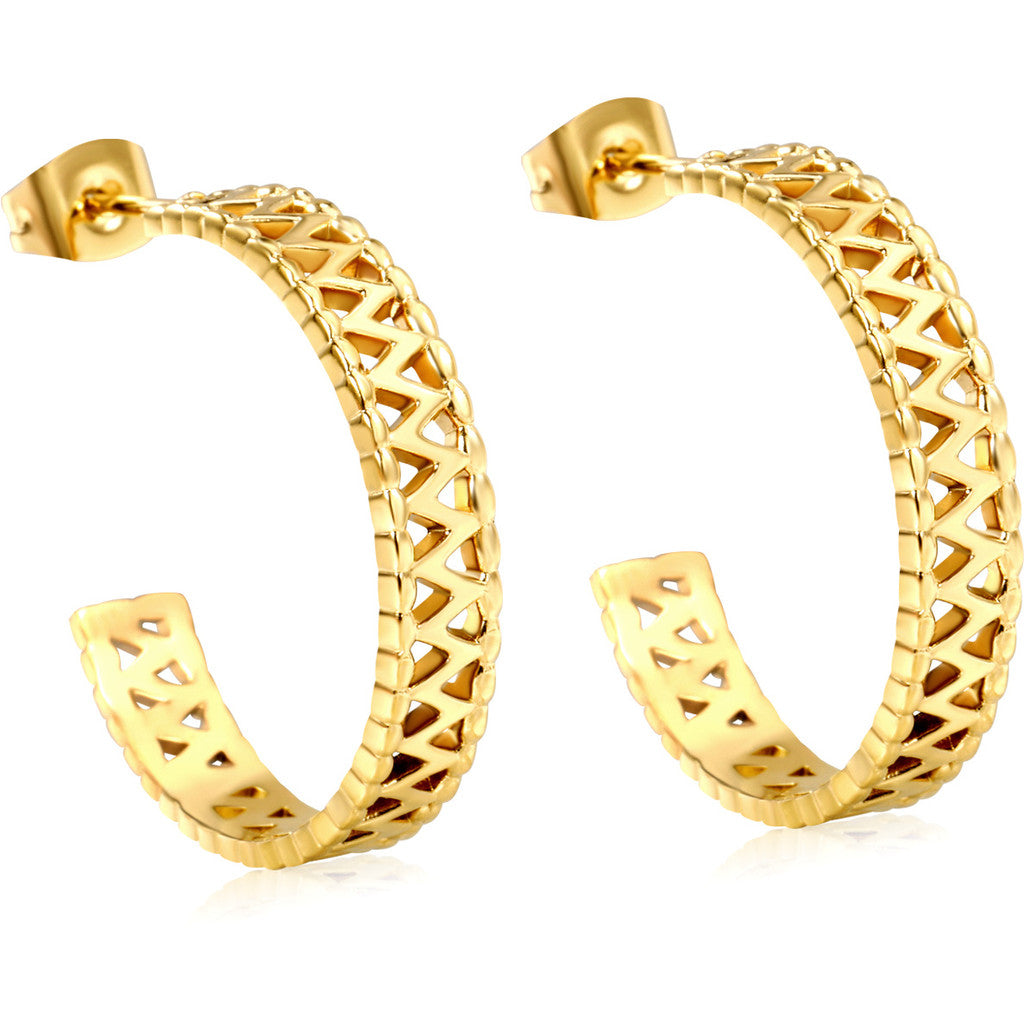 muun studios Una Half Hoop Earrings – 18K Gold Plated Earring