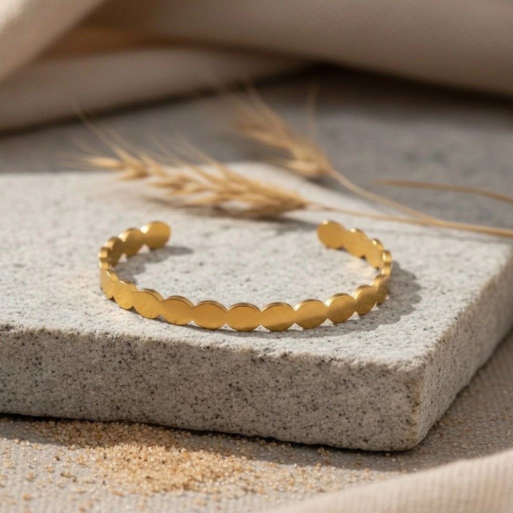 muun studios Zelia Cuff Armbånd - 18K Guldbelagt Bracelet