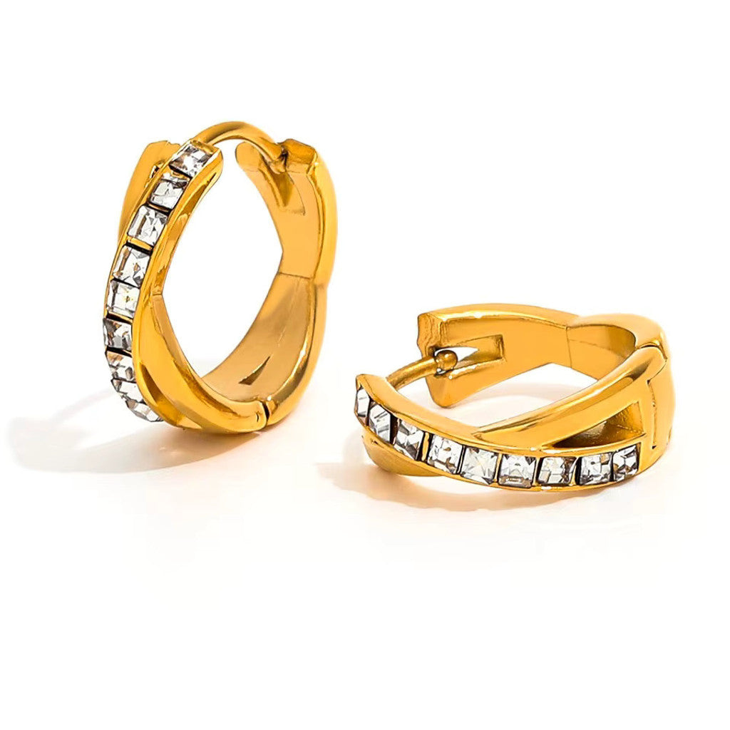 muun studios Zircon twist earring 18k Earring