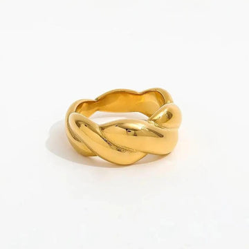 Braid Ring 18K Guldbelagt - muun studios