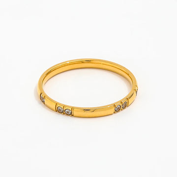 Zirkon Dots Ring 18k Guldbelagt