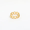 Geometrisk Honeycomb Ring 18K Guldbelagt - muun studios - Prisvenlige Smykker - Hurtig forsendelse