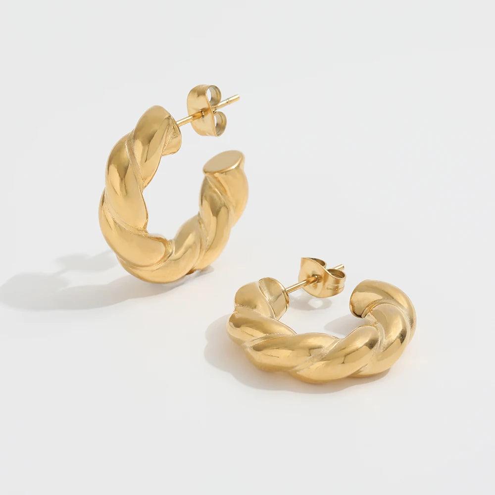 Serpentina Ørering 18K Guldbelagt - muun studios